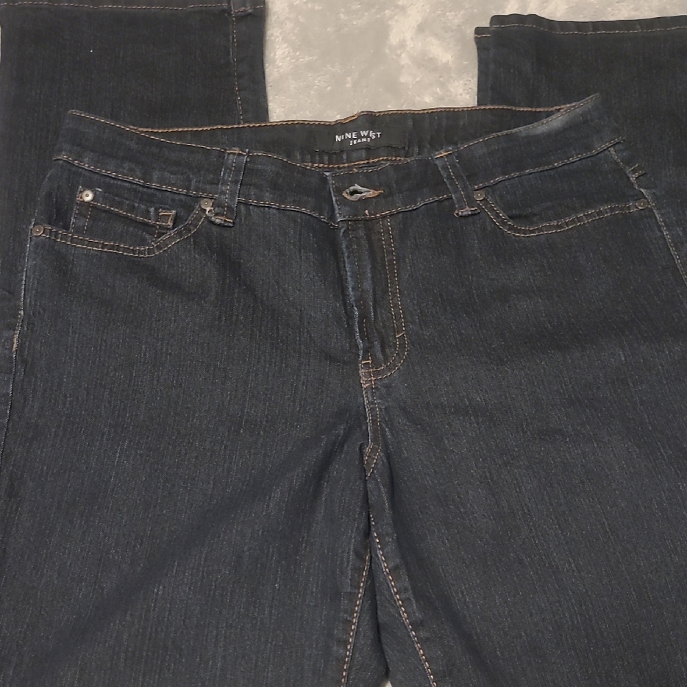 Nine West Women's Deep Indigo Straight Leg Jeans